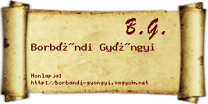 Borbándi Gyöngyi névjegykártya